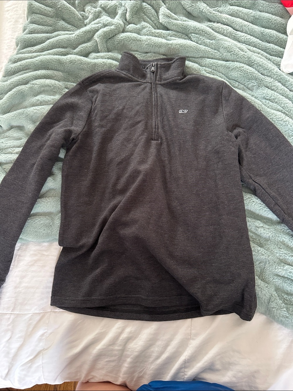 Vineyard Vines Men’s Charcoal Quarter-Zip Sweater